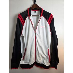 Sean John Track Jacket XL White Black Red Full Zip Retro